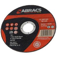 proflex thin cutting disc 115mm x 16mm x 22mm flat inox