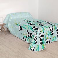 colcha panda garden blue 200x260 cm cama 105