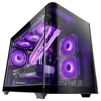 mars gaming mc-fusionm caja gaming micro-atx cristal templado continuo curvo doble camara negro