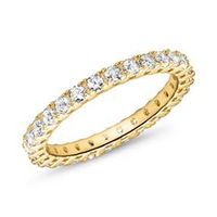 anillo de la eternidad para damas en oro 8 quilates con circonita cubico
