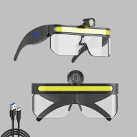 gafas led con luz recargable por usb multifuncion con vision completa para ciclismo al aire libre pesca iluminacion led nocturna para camping