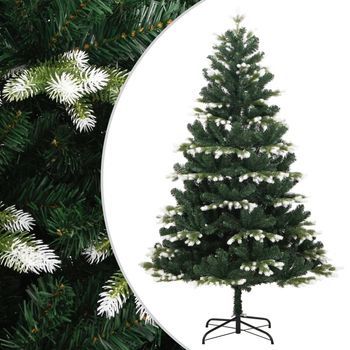 Árbol De Navidad | Decoraciones De Navidad Artificial Con Bisagras Y Nieve Flocada 150 Cm Cfw955561