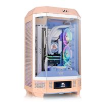 caja pc thermaltake micro torre spcc durazno vidrio templado 4xusb audio