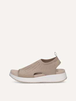 CAPRICE Sandal, beige, made of Textiles without heel, Size 38