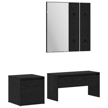 Conjunto De Muebles De Recibidor 5 Uds. Roble Negro Vidaxl