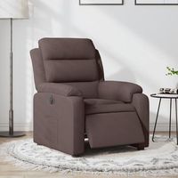 sillon de salon  silla  sillon reclinable electrico tela marron oscuro cfw604794