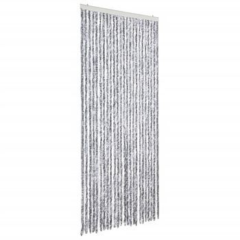 Cortina Mosquitera | Mosquitera De Chenilla Blanca Y Gris 100x220 Cm