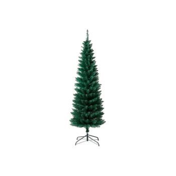 Solagua Árbol De Navidad Artificial Slim Verde Mate 210cm 442 Ramas, Arbol Flaco De Hoja Espumillón Con Soporte Metálico