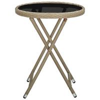 mesa de centro  60 x 75 cm  ratan - beige