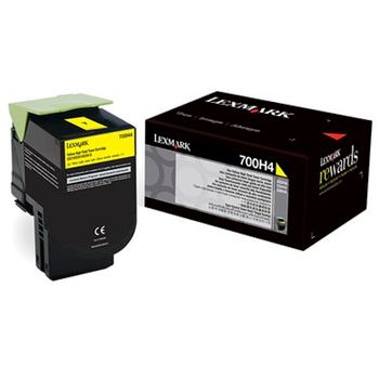 Lexmark 700H4 Original Yellow High Capacity Toner Cartridge (70C0H40)