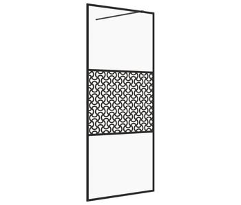 Vidaxl mampara ducha accesible vidrio esg transparente negro 100x195cm