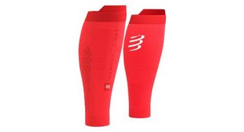 Pantorrilleras de compresion compressport r2 3 0 rojo blanco