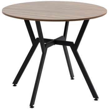 Mesa de comedor 90x90x76 cm marrón