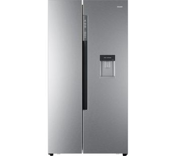 HAIER American-Style Fridge Freezer Silver HRF-522WS6, Silver