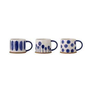 Tazas de gres azul ( lote de 3 )