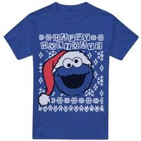sesame street camiseta ugly christmas para hombre