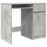 escritorio  mesa de trabajo gris hormigon 86x49x76 cm madera de ingenieria