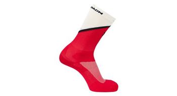 Calcetines salomon pulse crew rojo blanco