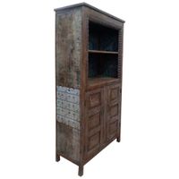 estanteria libreria de madera acabado artesanal marron