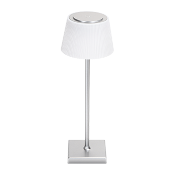 Aigostar Lámpara de Mesa Inalámbrica Recargable USB, Lámpara de Escritorio Táctil Regulable, 3 Modos de Color, Lámpara de Noche IP54 Impermeable para Interior y Exterior, Dormitorio - Plateado