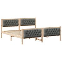 estructura de cama con cabecera gris oscuro 180 x 200 cm vidaxl