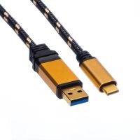 cable usb roline 11029094 usb-a a usb-c 32 gen 1 3 m nylon oronegro