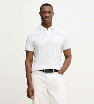 Michael Kors para hombre. CS550V85KS Polo Greenwich blanco (S), Casual, Algodón, Manga corta
