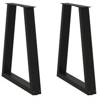 patas para mesa de comedor en forma de v 2 unidades color negro 50x72-733 cm acero vidaxl