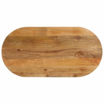 Tablero De Mesa Ovalado Madera Maciza De Mango 100x40x3,8 Cm Vidaxl