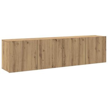 Muebles De Tv De Pared 2 Unidades Roble Artisian 80x30x41 Cm Vidaxl