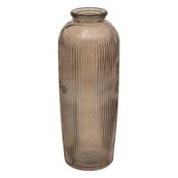 florero luz vidrio reciclado marron h72cm