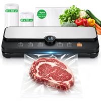 envasadora al vacio 9lmin pantalla digital bandeja extraible envasadora al vacio domestica con 6 modos funcion moist cortador y almacen de rollos incluye 10 bolsas y 2 rollos