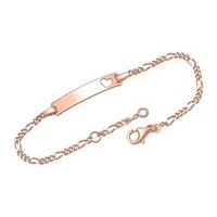 pulsera de plata 925 grabado corazon oro rosa