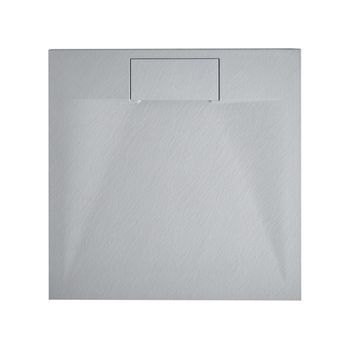 Plato De Ducha Minimalista Con Desagüe Smc Efecto Piedra Natural 90 X 90 X 3 Cm Gris Azzurro