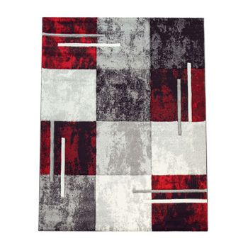 Alfombra moderna Diamora rojo 300x400 cm