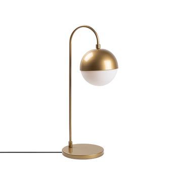 Lámpara De Mesa Horn-12202 Oro Metal Vidrio 18x25x53 Cm