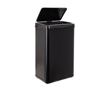 Well home mobiliario & decoración cubo de basura inteligente sin patas con apertura automática o contacto manual, 50l, alto: 67,5 (x35,5x26), negro.