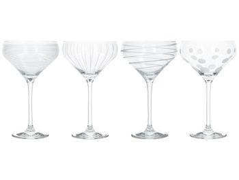 Pack de 4 platillos de champán cheers
