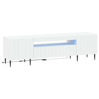 mueble de tv led blanco madera de ingenieria vidaxl