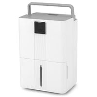 costway deshumidificador para el hogar con 3 modos temporizador de 24h indicador de 3 colores bloqueo para ninos blanco
