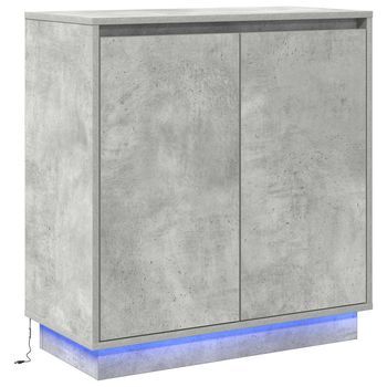 Aparador Led Gris Hormigón 71 X 34,5 X 75 Cm Vidaxl