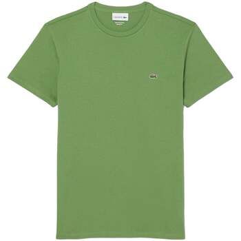 Lacoste Tops y Camisetas Cotton Pima Crew Neck T-Shirt Lime Green para hombre