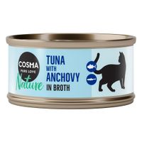cosma nature 24 x 70 g - pack ahorro - atun con anchoas