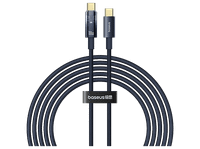 cable usb-c - baseus explorer a usb-c 2m apagado automatico carga ultrarrapida 100w azul
