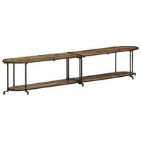 mueble de tv  mueble de salon  gabinete de tv madera maciza reciclada 200x42x40 cm