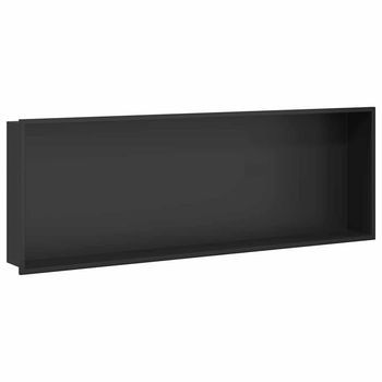Nichos De Ducha Negro 90 X 30 X 9,5 Cm Acero Inoxidable Vidaxl