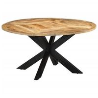 mesa de comedor madera maciza de mango sin tratar o150x76 cm vidaxl