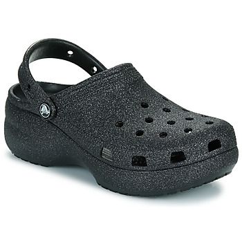 Crocs Zuecos Classic Platform Glitter ClogW para mujer