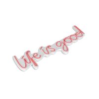 iluminacion led decorativa de plastico life is good rosa 57x17x2 cm