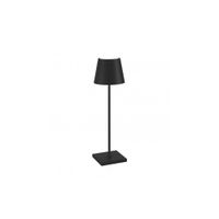 lampara de mesa led negra ip65 regulable zafferano